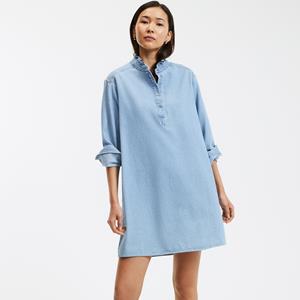 LA REDOUTE COLLECTIONS Korte jurk in denim, kraag met volant