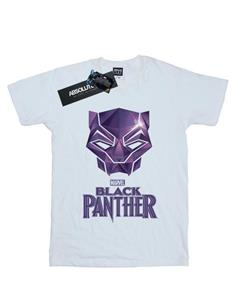 Marvel katoenen T-shirt met Black Panther-maskerlogo voor meisjes