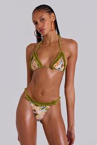 Jaded Swim Fatale Ruffle Bikini Bottoms in Sunrise Bloom