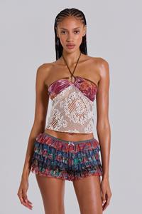 Jaded London Eliana Devore Knit Bandeau Top