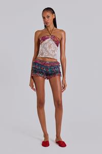 Jaded London Paisley Rhea Mesh Bloomer Shorts