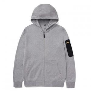 Caterpillar herenhoodie met volledige ritssluiting en loopback