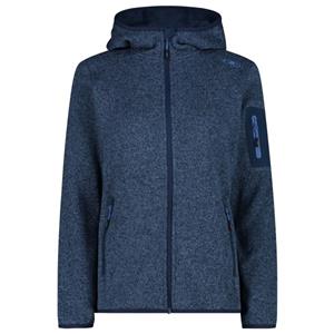 CMP  Women's Jacket Fix Hood Jacquard Knitted 3H19826 - Fleecevest, blauw