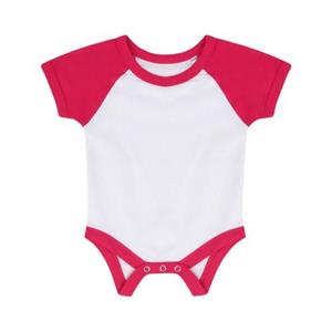 Larkwood Baby jongens/meisjes essentiële honkbalbodysuit met korte mouwen