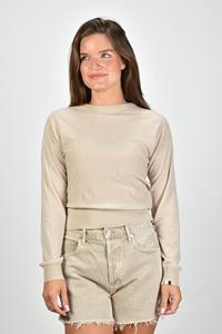 Extreme Cashmere trui Elleni met lange mouwen en ronde hals eggshell