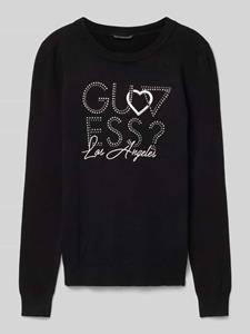 Guess Gebreide pullover met siersteentjes