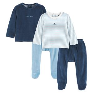 LA REDOUTE COLLECTIONS Set van 2 pyjama's in fluweel