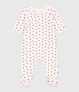 PETIT BATEAU Pyjama in fluweel met hartenprint