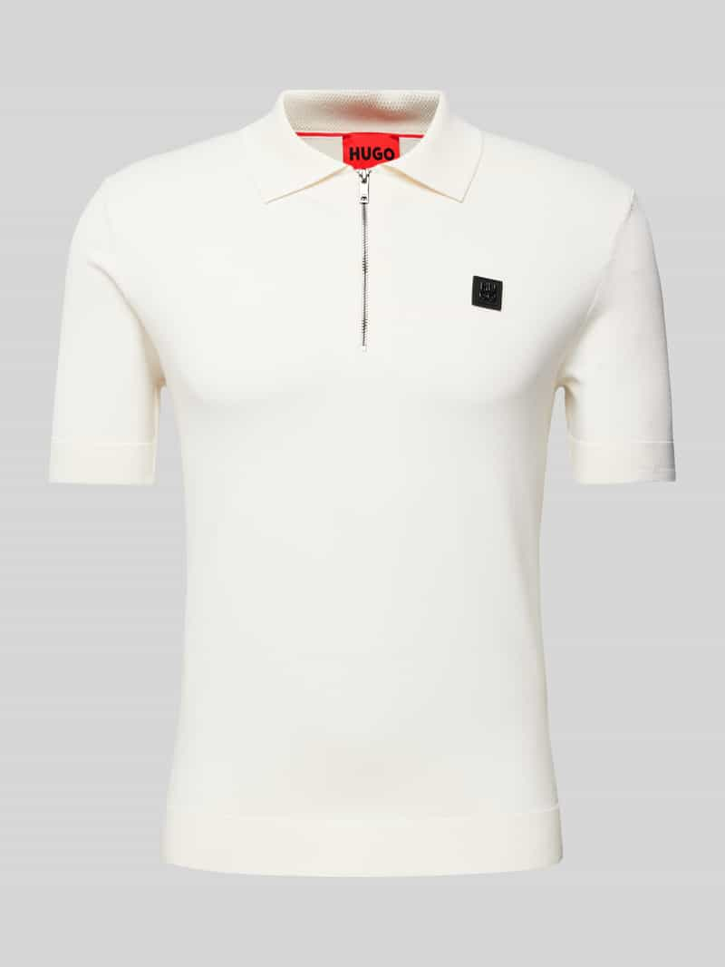 HUGO Regular fit poloshirt met labelpatch, model 'Sayfong'