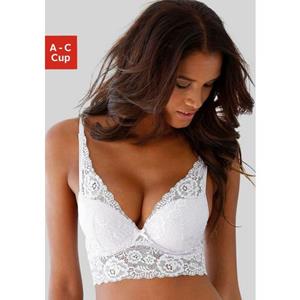 Lascana Bustier Push-up-bh van gebloemd kant, dessous