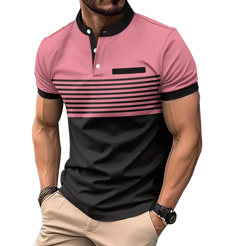 Haodingfushi Men Summer Short Sleeve Lapel Business Casual Polo Shirt Men Clothes Slim Fit Sport Golf Polo Shirt