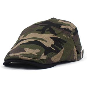 Fashion human Men and women camouflage beret new cotton and linen breathable duck tongue hat trend hat summer sunscreen sun hat