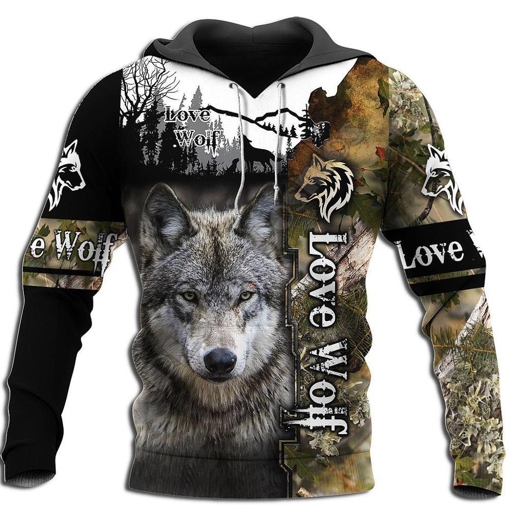 Exclusive 3D T-shirt Nieuwe lente herfst mode heren hoodie 3D Wolf print sweatshirt grappig merk ontwerp hoodie harajuku streetwear tops activewear