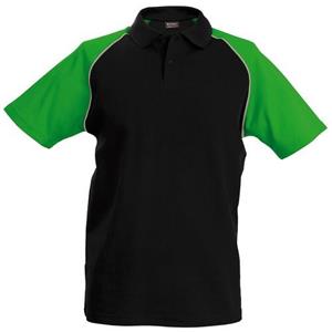 Kariban Heren Contrast Honkbal Polo Shirt