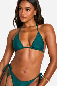 Boohoo Driehoekige Bikini Top, Emerald