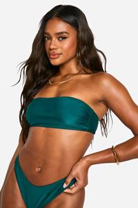 Boohoo Mix & Match Bandeau Bikini Top, Emerald