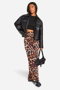 Boohoo Petite Leopard Print Maxi Skirt, Leopard