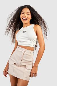 Boohoo Stretch Cargo Mini Rokje, Stone