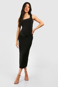 Boohoo Zwangerschap Strakke Mouwloze Midi Jurk Met Vierkante Hals, Black