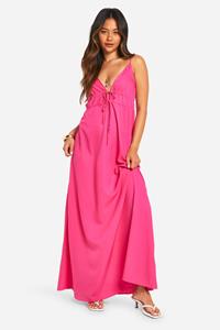 Boohoo Maxi Jurk Met Bandjes, Pink