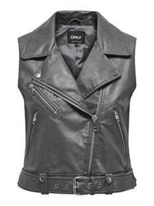 Only Onlvera faux leather waistcoat otw antraciet