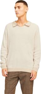 Jack & Jones Jprblabani knit split neck ls summer sand