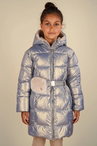 Le Chic Meisjes winterjas met riem en furry tas birdo arctic sunrise