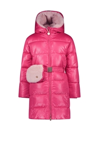 Le Chic Meisjes winterjas met riem en furry tas birdo tickle me