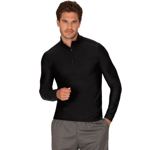 Trigema Sweatshirt  sportshirt met lange mouwen en ritssluiting