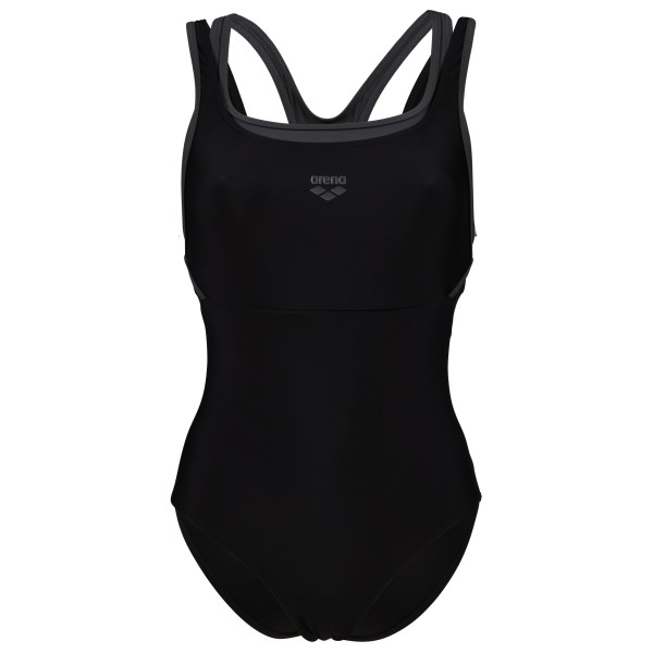 Arena - Women's Swimsuit Solid Control Hi-Power Back - Badpak, zwart