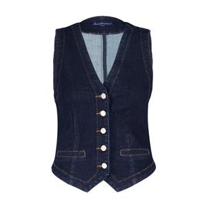 Red Button Waistcoat denim