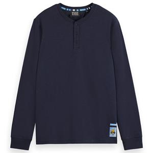 Scotch & Soda Slub Henley Longsleeve Shirt Heren