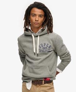 Superdry Mannen Track & Field Hoodie met Grafische Print Grijs