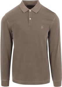 Marc O'Polo Longsleeve Poloshirt Terry Cloth Taupe