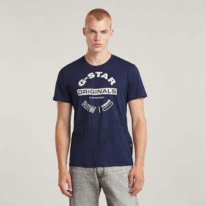 G-Star RAW Originals Logo T-Shirt - Donkerblauw - Heren