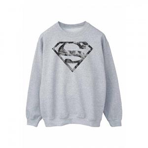 Superman Mens Marble Effect Logo Sweatshirt