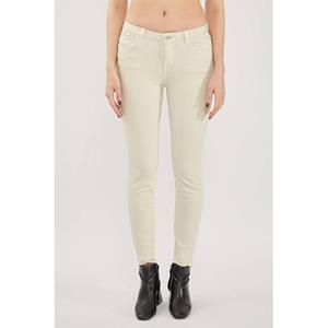 Blue White Skinny Fit Cut-Cut Jean-broek voor dames Stone