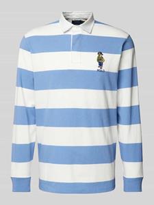 Polo Ralph Lauren Shirt met lange mouwen, platte kraag en motiefstitching