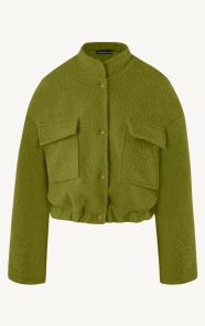 Jurkjes Bomber Jasje Bouclé Celine Matcha