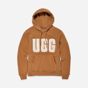 Ugg Rey fluff Logo-hoodie voor dames  in Brown  Katoenmix