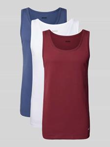 Boss Tanktop met labelstitching in een set van 3 stuks