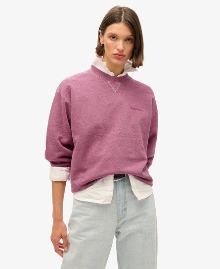 Superdry Vrouwen Essential Overdyed Sweatshirt met Logo Roze