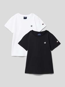 Champion T-shirt met labeldetail in een set van 2 stuks