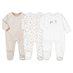 LA REDOUTE COLLECTIONS Set van 3 pyjama's in bedrukt fluweel