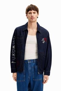 Desigual Denim jasje silhouetten - BLUE