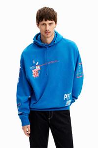 Desigual Graffiti hoodie - BLUE