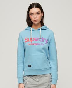 Superdry Vrouwen Tonal Rainbow Hoodie Blauw