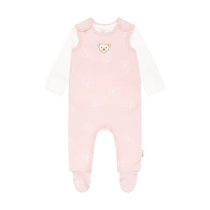 Steiff Set romper + T-shirt lange mouw GOTS - Roze