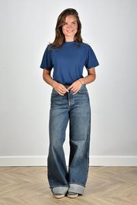 Agolde high-rise jeans Dame met wijde pijp blauw