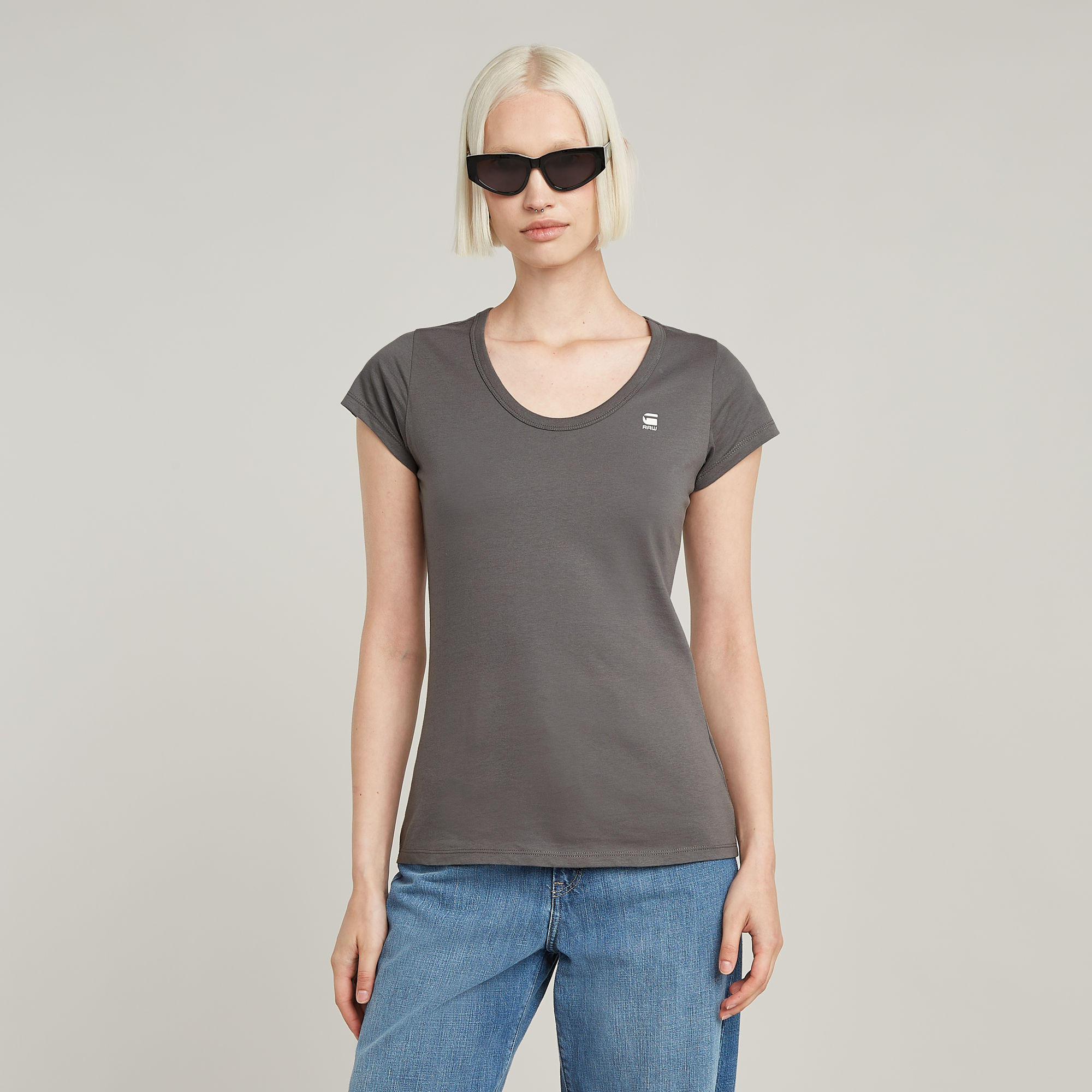 G-Star RAW Slim Top - Grijs - Dames